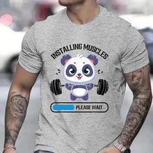 Load image into Gallery viewer, Funny Panda Gym Print T-Shirt Summer Tees for Men Women
