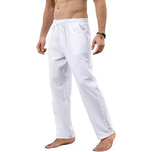 Load image into Gallery viewer, Men's Cotton Linen Pants Loose Breathable Casual Streetwear Fitness Lightweight Yoga Trousers

