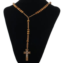 Load image into Gallery viewer, Catholic Wooden Rosary Beads Cross
