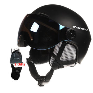 MOON Skiing Helmet Goggles Integrally-Molded PC+EPS High-Quality Ski Helmet