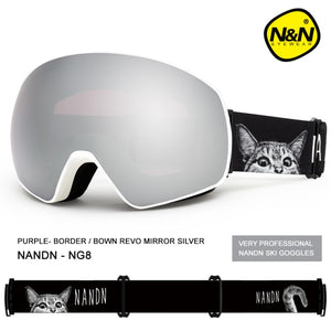 NANDN New ski goggles double layers UV400 anti-fog big ski mask glasses - owens-gym