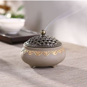 ERMAKOVA Ceramic Incense Burner Porcelain Coil Incense Holder - owens-gym