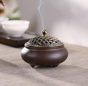 ERMAKOVA Ceramic Incense Burner Porcelain Coil Incense Holder - owens-gym