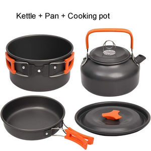 Camping Cookware Kit Outdoor Aluminum Cooking Set - owens-gym