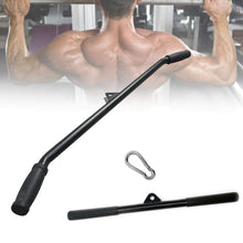 Load image into Gallery viewer, Cable Machine Straight Bar with Rubber Handle Bicep LAT Pull Down - owens-gym
