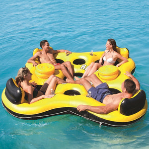 Duty free Inflatable Island Water Floating Boat Bed Row Dock - owens-gym