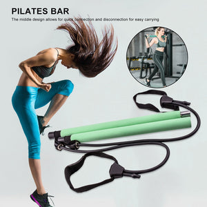 Pilates Exercise Resistance Band Yoga Pilates Bar Reformer - owens-gym