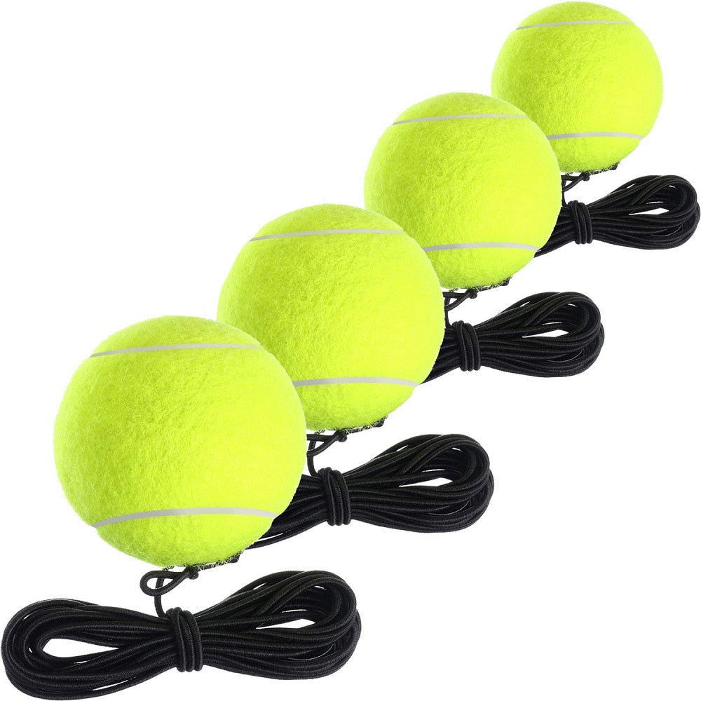 4 Pieces Tennis Training Ball with String Tennis - owens-gym