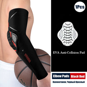 Sports Crashproof Knee Pad Elbow Brace Compression Arm Leg Sleeves Protectors - owens-gym