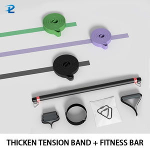 Resistance Band Fitness Bar Combination Set Tension Band Elastic Resistance Band Used for Resistance Training Home Workout - owens-gym