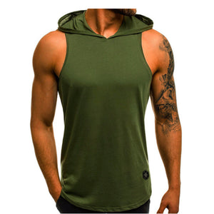 Men Hoodies Tank Top Sleeveless Muscle Gym Sport Slim Vest - owens-gym