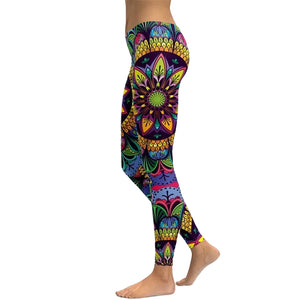 Women&#39;s Fashion Retro Print Yoga Pants - owens-gym