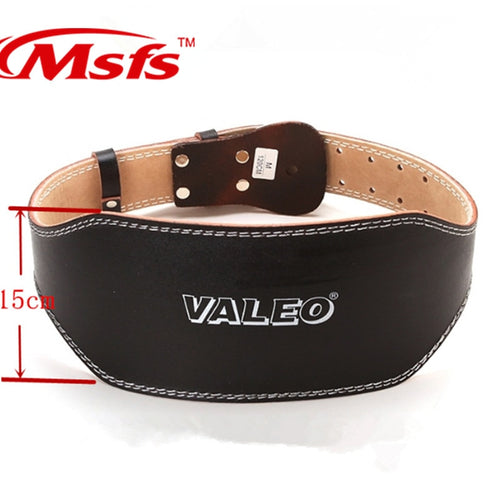 Weightlifting Belt Cowhide Leather Men Lumbar Protection - owens-gym