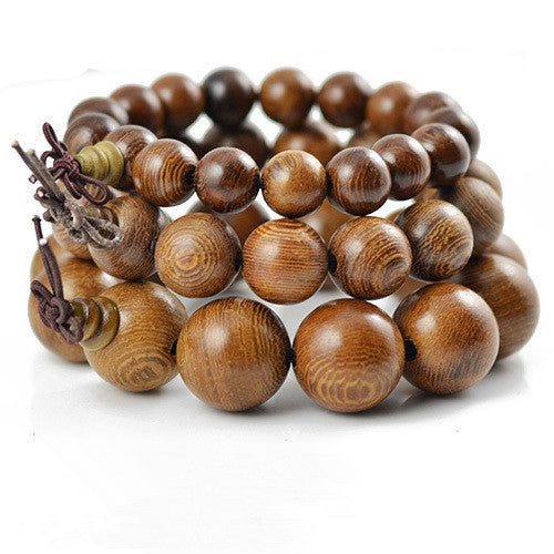 Authentic African wood bracelet beads 12-20mm wood sandalwood prayer beads - owens-gym